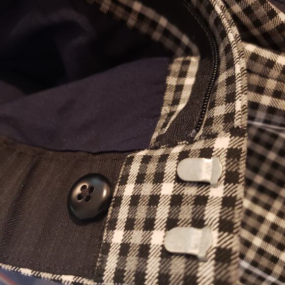 New J. Crew Straight Leg Pant in Black & White Check Plaid Size 4 - Picture 9 of 9